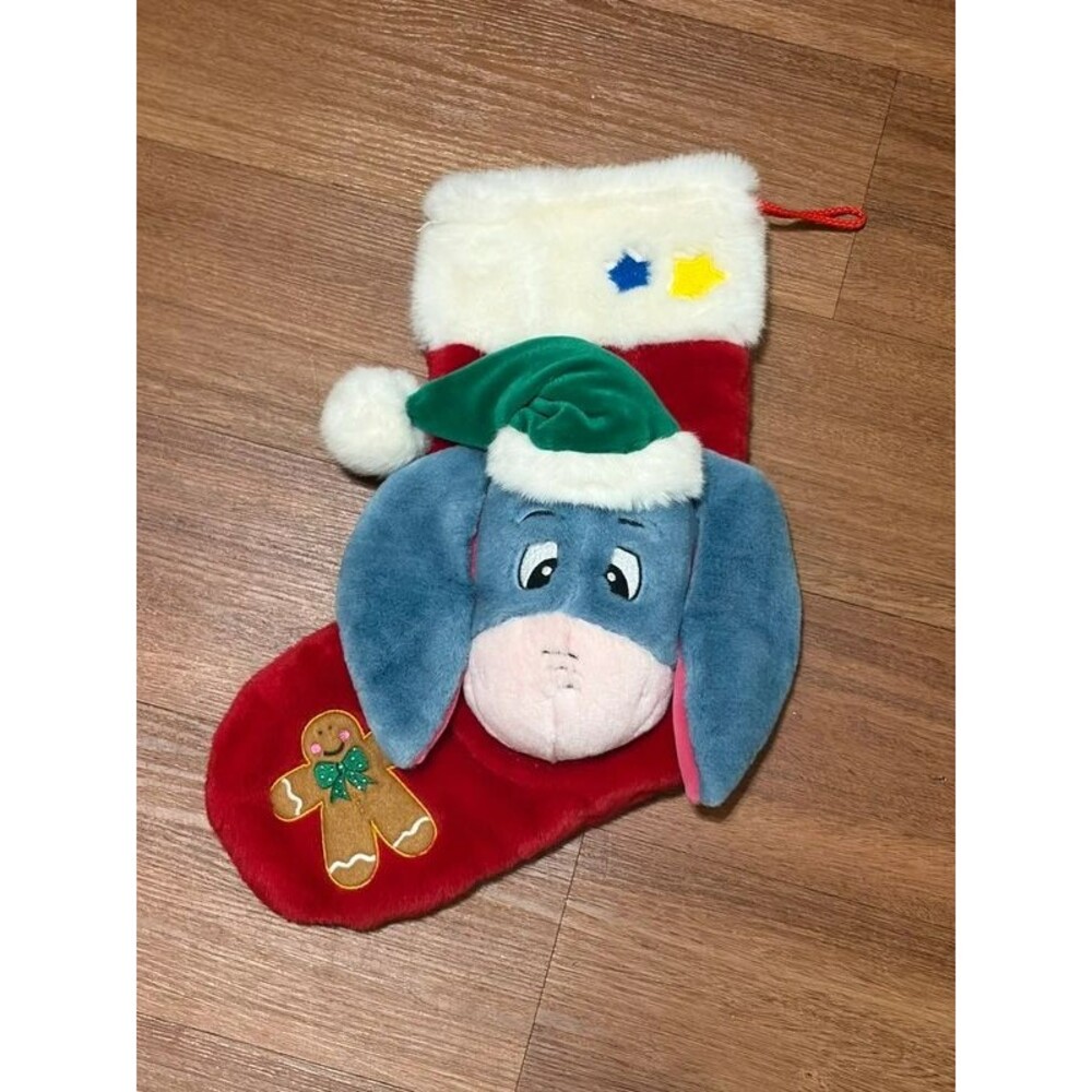 Vintage Eeyore Christmas Stocking with Embroidered Details